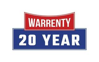 20 Year Warranty Seal Vector