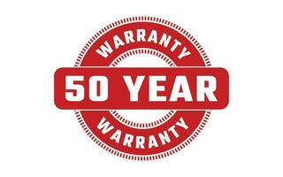 50 Year Warranty Rubber Stamp vector