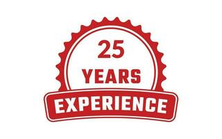 25 años experiencia caucho sello vector