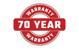 70 Year Warranty Rubber Stamp vector