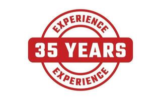 35 Years Experience Rubber Stamp vector