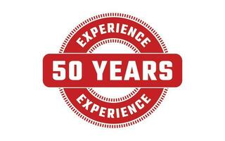 50 Years Experience Rubber Stamp vector