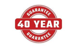 40 Year Guarantee Rubber Stamp vector