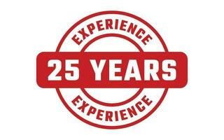 25 Years Experience Rubber Stamp vector