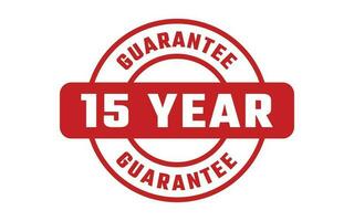 15 Year Guarantee Rubber Stamp vector