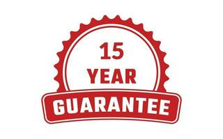15 Year Guarantee Rubber Stamp vector