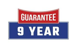 9 Year Guarantee Seal Vector