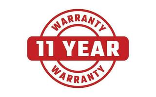 11 Year Warranty Rubber Stamp vector