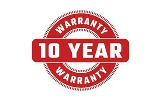 10 Year Warranty Rubber Stamp vector