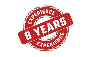 8 Years Experience Rubber Stamp vector