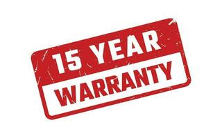 15 Year Warranty Rubber Stamp vector