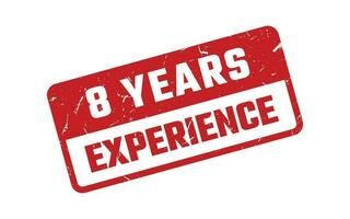 8 Years Experience Rubber Stamp vector