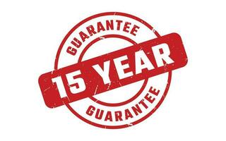 15 Year Guarantee Rubber Stamp vector