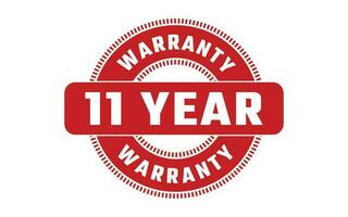 11 Year Warranty Rubber Stamp vector