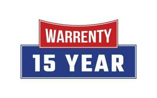 15 Year Warranty Seal Vector