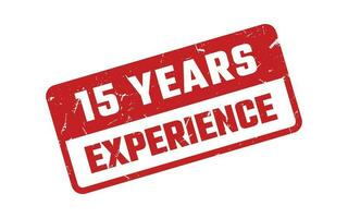 15 Years Experience Rubber Stamp vector