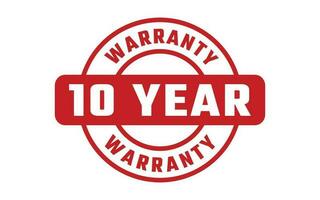 10 Year Warranty Rubber Stamp vector