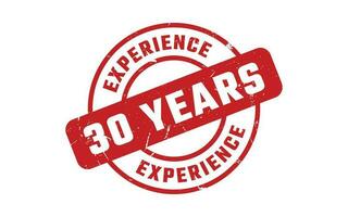 30 Years Experience Rubber Stamp vector