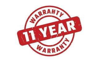 11 Year Warranty Rubber Stamp vector