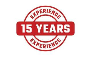 15 Years Experience Rubber Stamp vector