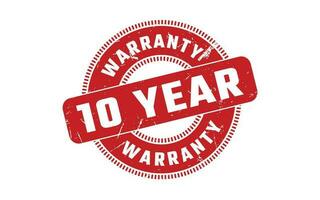 10 Year Warranty Rubber Stamp vector