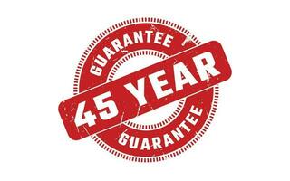 45 Year Guarantee Rubber Stamp vector