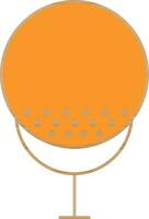 Golf Ball Tee Icon In Orange And White Color. vector