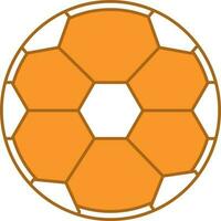 Football Or Soccer Icon In Orange And White Color. vector