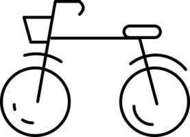 Bicycle Icon In Black Outline. vector