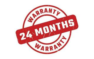 24 months warranty Rubber Stamp vector