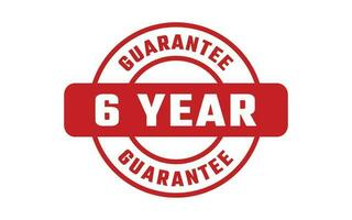 6 Year Guarantee Rubber Stamp vector