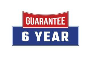 6 Year Guarantee Seal Vector