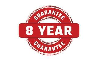 8 Year Guarantee Rubber Stamp vector