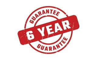 6 Year Guarantee Rubber Stamp vector