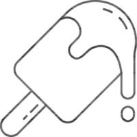 Popsicle icon In Black Outline. vector
