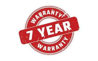 7 Year Warranty Rubber Stamp vector