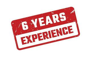 6 Years Experience Rubber Stamp vector