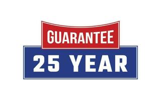 25 Year Guarantee Seal Vector