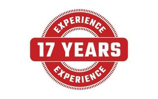 17 Years Experience Rubber Stamp vector