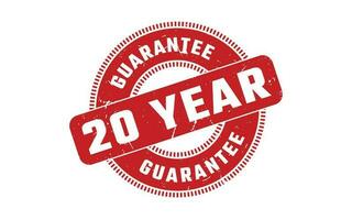 20 Year Guarantee Rubber Stamp vector