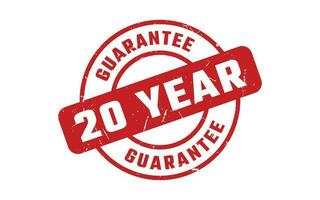 20 Year Guarantee Rubber Stamp vector