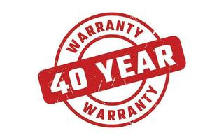 40 Year Warranty Rubber Stamp vector