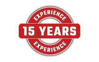 15 Years Experience Rubber Stamp vector