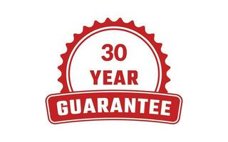 30 Year Guarantee Rubber Stamp vector