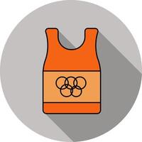 olímpico camiseta icono en naranja color. vector