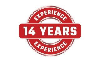 14 Years Experience Rubber Stamp vector