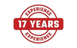 17 Years Experience Rubber Stamp vector