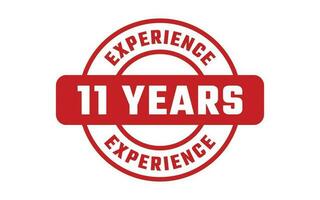 11 Years Experience Rubber Stamp vector