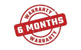 6 months warranty Rubber Stamp vector