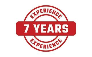 7 Years Experience Rubber Stamp vector